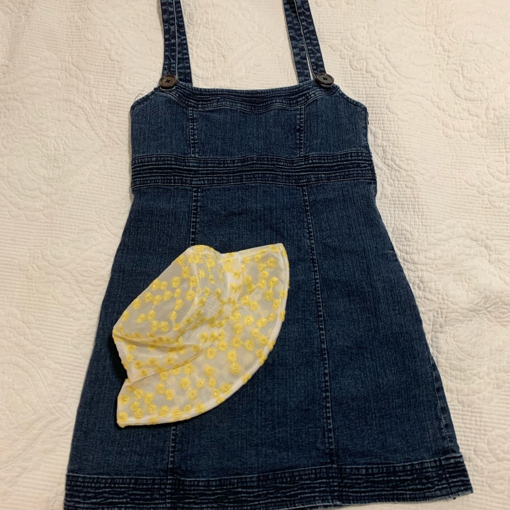 Overall denim fitted dress